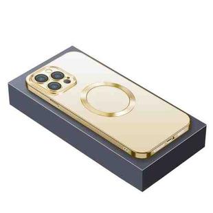 For iPhone 14 Plus Nebula Series MagSafe Phone Case (Gold)