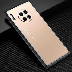 For Huawei Mate 30 Light and Shadow Series Frosted Metal Phone Case(Gold)