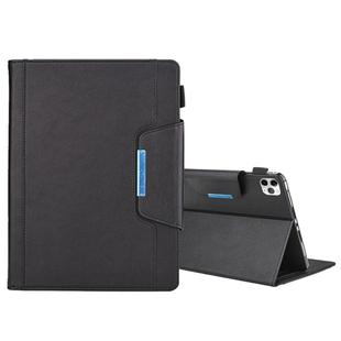 For iPad Pro 11 (2020) & (2018) Big Metal Button Business Tablet PC Protective Leather Case with Bracket & Card Slot & Photo Holder & Wallet(Black)