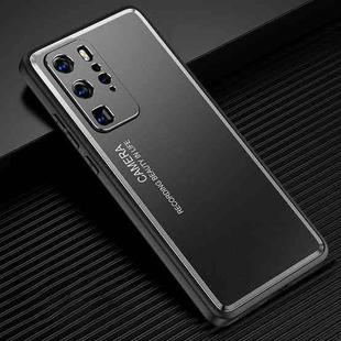 For Huawei P40 Pro Light and Shadow Series Frosted Metal Phone Case(Black)