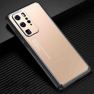 For Huawei P40 Pro Light and Shadow Series Frosted Metal Phone Case(Gold)