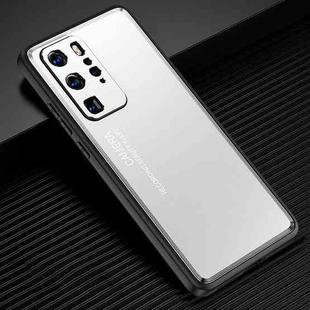 For Huawei P40 Pro Light and Shadow Series Frosted Metal Phone Case(Silver)