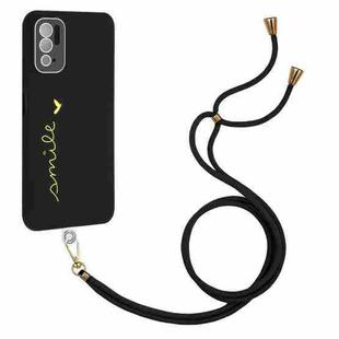 For Xiaomi Redmi Note 10 5G / 10T 5G / Poco M3 Pro / Poco M3 Pro 5G Gilding Line TPU Phone Case with Strap(Black)