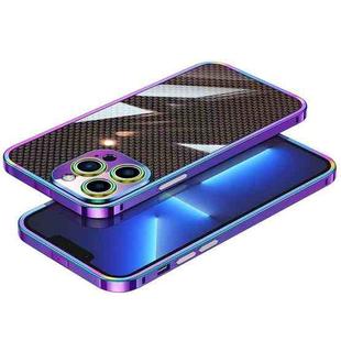 For iPhone 13 Pro Max Carbon Brazed Stainless Steel Ultra Thin Protective Phone Case (Colorful)