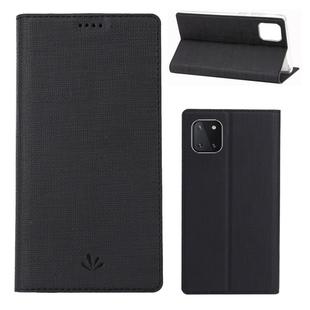 For Galaxy Note 10 Lite ViLi Shockproof TPU + PU Horizontal Flip Protective Case with Card Slot & Holder(Black)