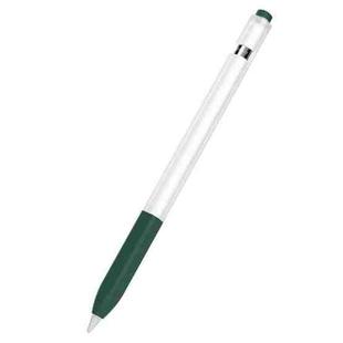 10 PCS / Set Stylus Jelly Silicone Protective Cover For Apple Pencil 1(Dark Green)
