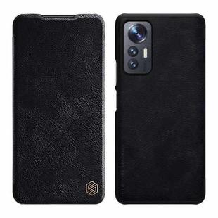 For Xiaomi 12 Lite NILLKIN QIN Series Crazy Horse Texture Leather Phone Case(Black)