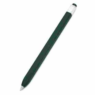 10 PCS / Set Stylus Jelly Silicone Protective Cover Short Set For Apple Pencil 1(Dark Green)