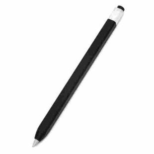 10 PCS / Set Stylus Jelly Silicone Protective Cover Short Set For Apple Pencil 1(Black)