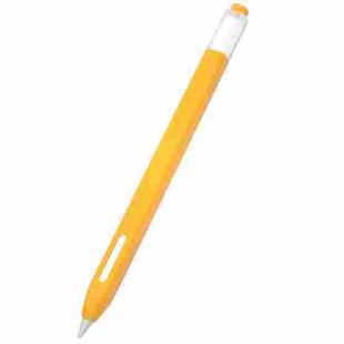 10 PCS / Set Stylus Jelly Silicone Protective Cover Short Set For Apple Pencil 2(Yellow)