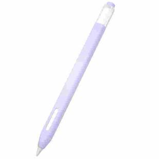 10 PCS / Set Stylus Jelly Silicone Protective Cover Short Set For Apple Pencil 2(Purple)