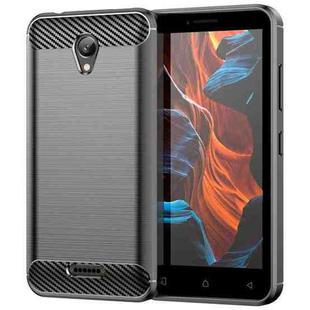 For Lenovo Vibe A Plus Brushed Texture Carbon Fiber TPU Phone Case(Black)