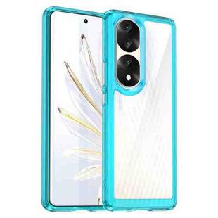 For Honor 70 Pro 5G Colorful Series Acrylic + TPU Phone Case(Transparent Blue)