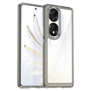 For Honor 70 Pro+ 5G Colorful Series Acrylic + TPU Phone Case(Transparent Grey)