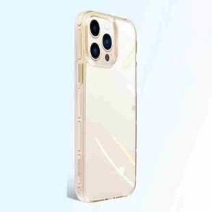 For iPhone 14 Pro Max Crystal Shield Series High Transparency Metal Case (Gold)