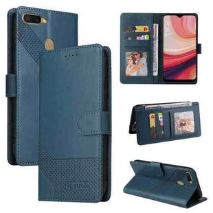 For OPPO A7 2018 GQUTROBE Skin Feel Magnetic Leather Phone Case(Blue)