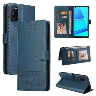 For OPPO A52 GQUTROBE Skin Feel Magnetic Leather Phone Case(Blue)