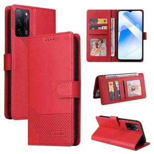 For OPPO A55 5G GQUTROBE Skin Feel Magnetic Leather Phone Case(Red)