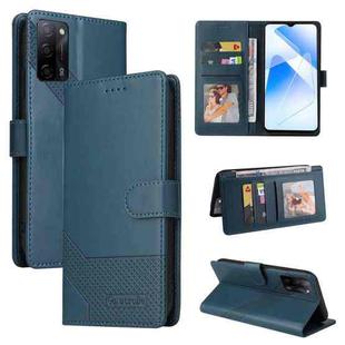 For OPPO A55 5G GQUTROBE Skin Feel Magnetic Leather Phone Case(Blue)