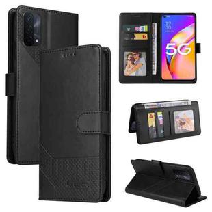 For OPPO A93 5G GQUTROBE Skin Feel Magnetic Leather Phone Case(Black)