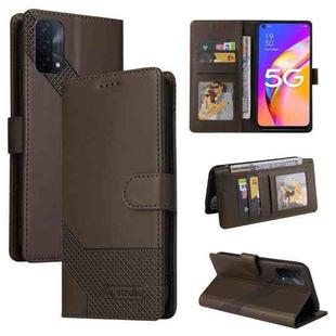 For OPPO A93 5G GQUTROBE Skin Feel Magnetic Leather Phone Case(Brown)