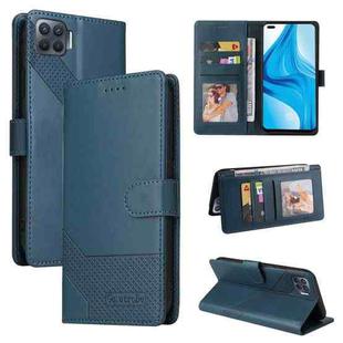 For OPPO F17 Pro / A93 GQUTROBE Skin Feel Magnetic Leather Phone Case(Blue)