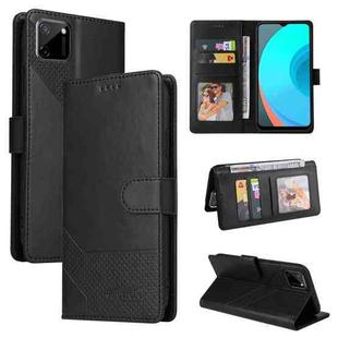 For Realme C11 GQUTROBE Skin Feel Magnetic Leather Phone Case(Black)