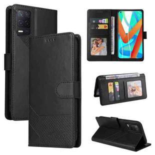 For Realme V13 5G GQUTROBE Skin Feel Magnetic Leather Phone Case(Black)
