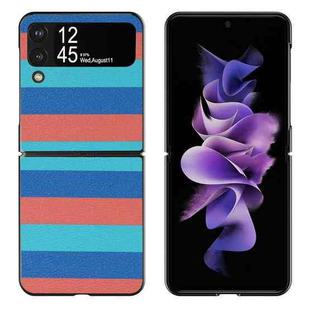 For Samsung Galaxy Z Flip3 5G TPU Shockproof Folding Protective Phone Case(Blue Stripes)