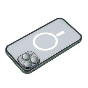 For iPhone 13 Camera Protector MagSafe Magnetic Phone Case(Green)