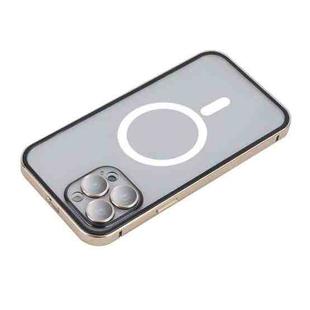 For iPhone 13 Camera Protector MagSafe Magnetic Phone Case(Gold)