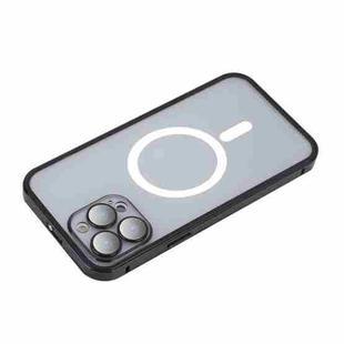 For iPhone 12 Pro Max Camera Protector MagSafe Magnetic Phone Case(Black)