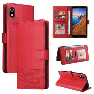 For Xiaomi Redmi 7A GQUTROBE Skin Feel Magnetic Leather Phone Case(Red)