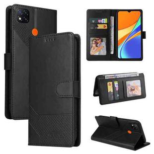 For Xiaomi Redmi 9C GQUTROBE Skin Feel Magnetic Leather Phone Case(Black)