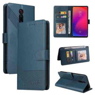 For Xiaomi Redmi K20 GQUTROBE Skin Feel Magnetic Leather Phone Case(Blue)