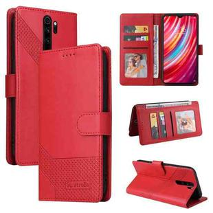For Xiaomi Redmi Note 8 Pro GQUTROBE Skin Feel Magnetic Leather Phone Case(Red)