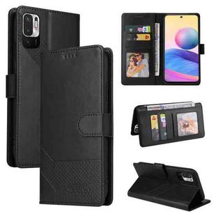 For Xiaomi Redmi Note 10 5G GQUTROBE Skin Feel Magnetic Leather Phone Case(Black)