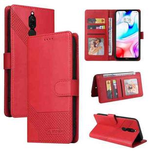For Xiaomi Redmi 8 GQUTROBE Skin Feel Magnetic Leather Phone Case(Red)