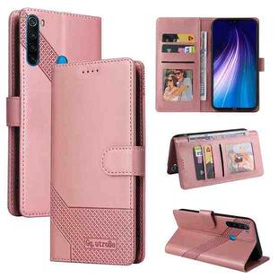 For Xiaomi Redmi Note 8 GQUTROBE Skin Feel Magnetic Leather Phone Case(Rose Gold)