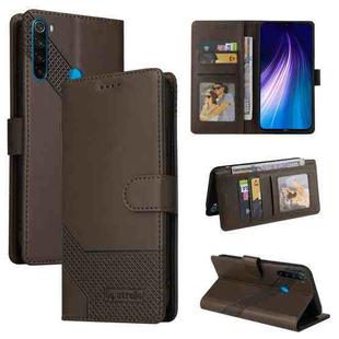 For Xiaomi Redmi Note 8 GQUTROBE Skin Feel Magnetic Leather Phone Case(Brown)