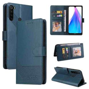 For Xiaomi Redmi Note 8T GQUTROBE Skin Feel Magnetic Leather Phone Case(Blue)