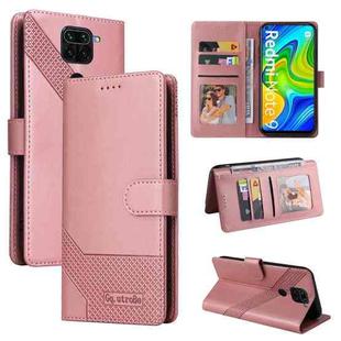 For Xiaomi Redmi Note 9 / 10X 4G GQUTROBE Skin Feel Magnetic Leather Phone Case(Rose Gold)