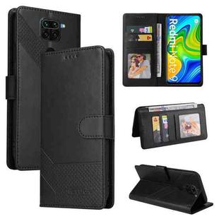 For Xiaomi Redmi Note 9 / 10X 4G GQUTROBE Skin Feel Magnetic Leather Phone Case(Black)