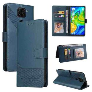 For Xiaomi Redmi Note 9 / 10X 4G GQUTROBE Skin Feel Magnetic Leather Phone Case(Blue)