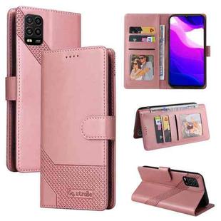 For Xiaomi Mi 10 Lite GQUTROBE Skin Feel Magnetic Leather Phone Case(Rose Gold)