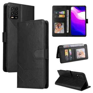 For Xiaomi Mi 10 Lite GQUTROBE Skin Feel Magnetic Leather Phone Case(Black)