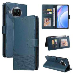 For Xiaomi Mi 10T Lite GQUTROBE Skin Feel Magnetic Leather Phone Case(Blue)