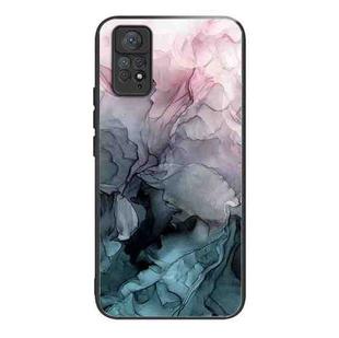 For Xiaomi Redmi Note 11 Pro 4G Abstract Marble Pattern Glass Protective Case(Abstract Light Pink)