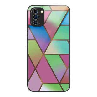 For Huawei Nova 10 Pro Abstract Marble Pattern Glass Protective Case(Rhombus Gradient)