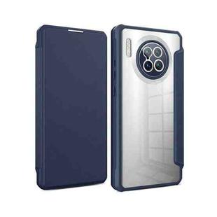 For Huawei Mate 30 Pro Magnetic Flip Leather Phone Case(Blue)